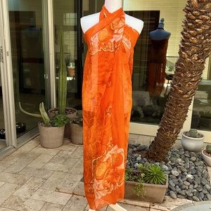 Gorgeous Oversized Sheer HERMES Silk Scarf